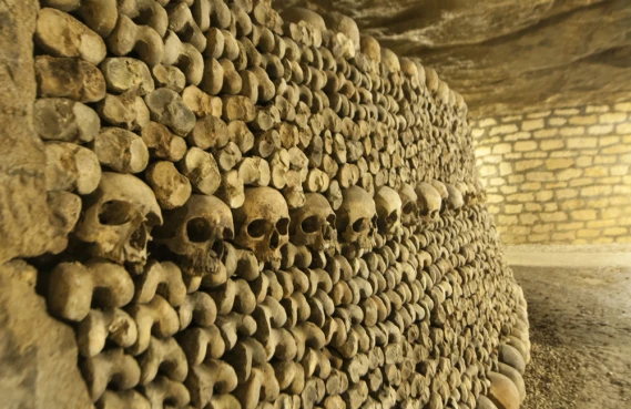 Mysterious catacombs of Paris