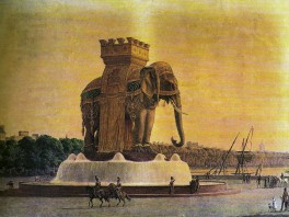 Ein riesiger Elefant für die Champs-Élysées