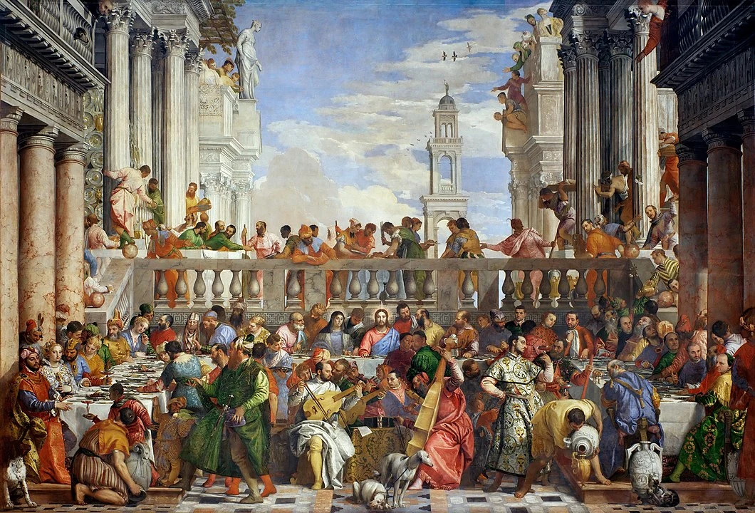 Les Noces de Cana (1563) par Paul Veronese (1528-1588). Musée du Louvre à Paris. 