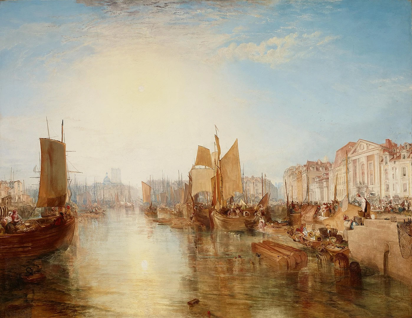 La canelle et le riz sont arrivés de loin dans les ports normands du XIXe siècle. Ici, Le port de Dieppe en Normandie (Seine-Maritine) peint vers 1826 par William Turner (1775-1851) 