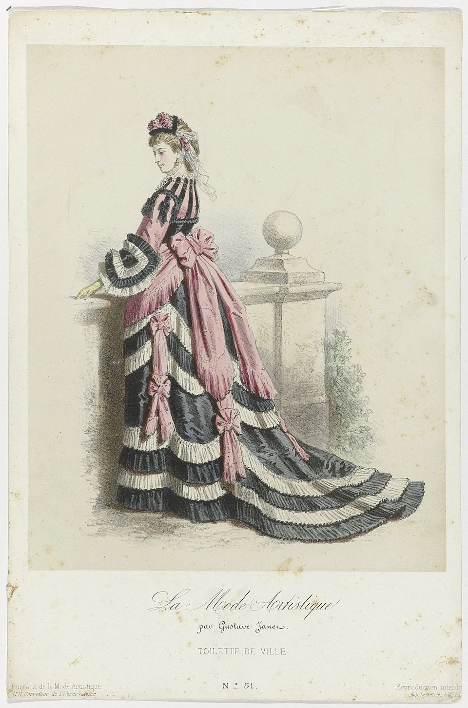 Le 19e siècle voit apparaître les premiers catalogues de mode à Paris / Illustration choisie par monsieurdefrance.com :  Gustave Janet — http://hdl.handle.net/10934/RM0001.COLLECT.490817, CC0, https://commons.wikimedia.org/w/index.php?curid=85587295