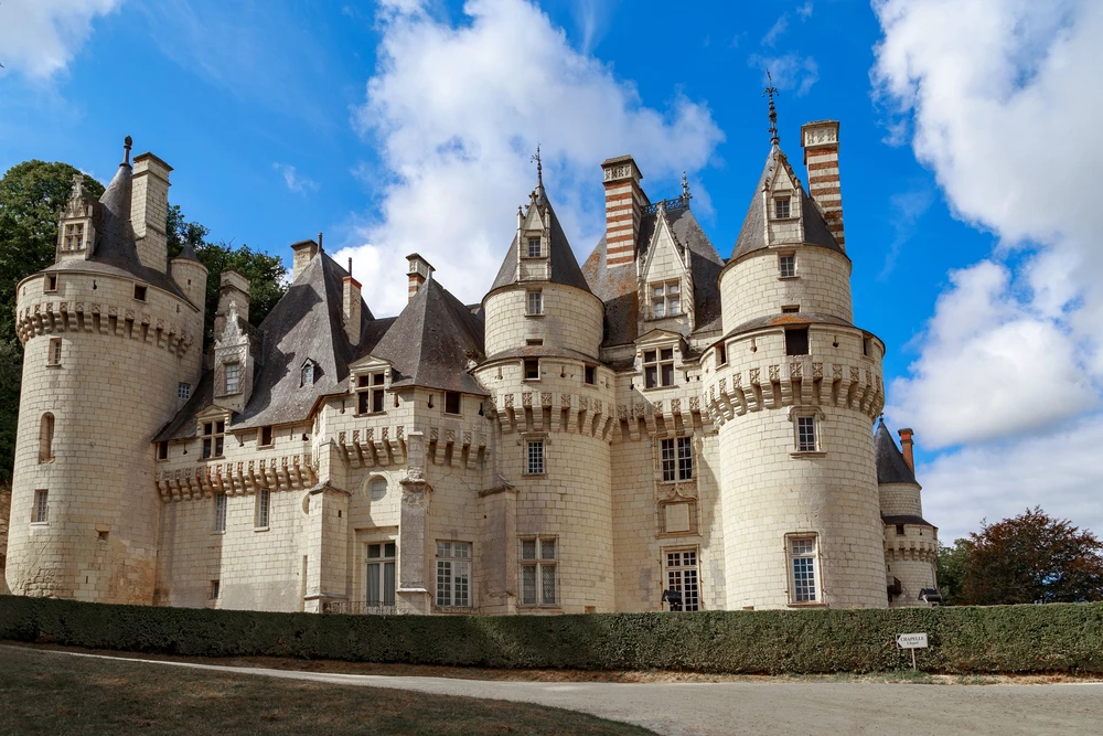 The Château d'Ussé, famous for its fairy-tale towers and its inspiration for the tale of Sleeping Beauty, an iconic silhouette dominating the Indre valley. Photo selected by monsieur-de-france.com.
