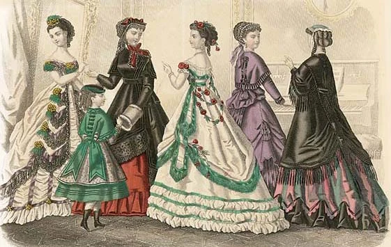 Un catalogue de mode de 1860 / Source : Wikipedia