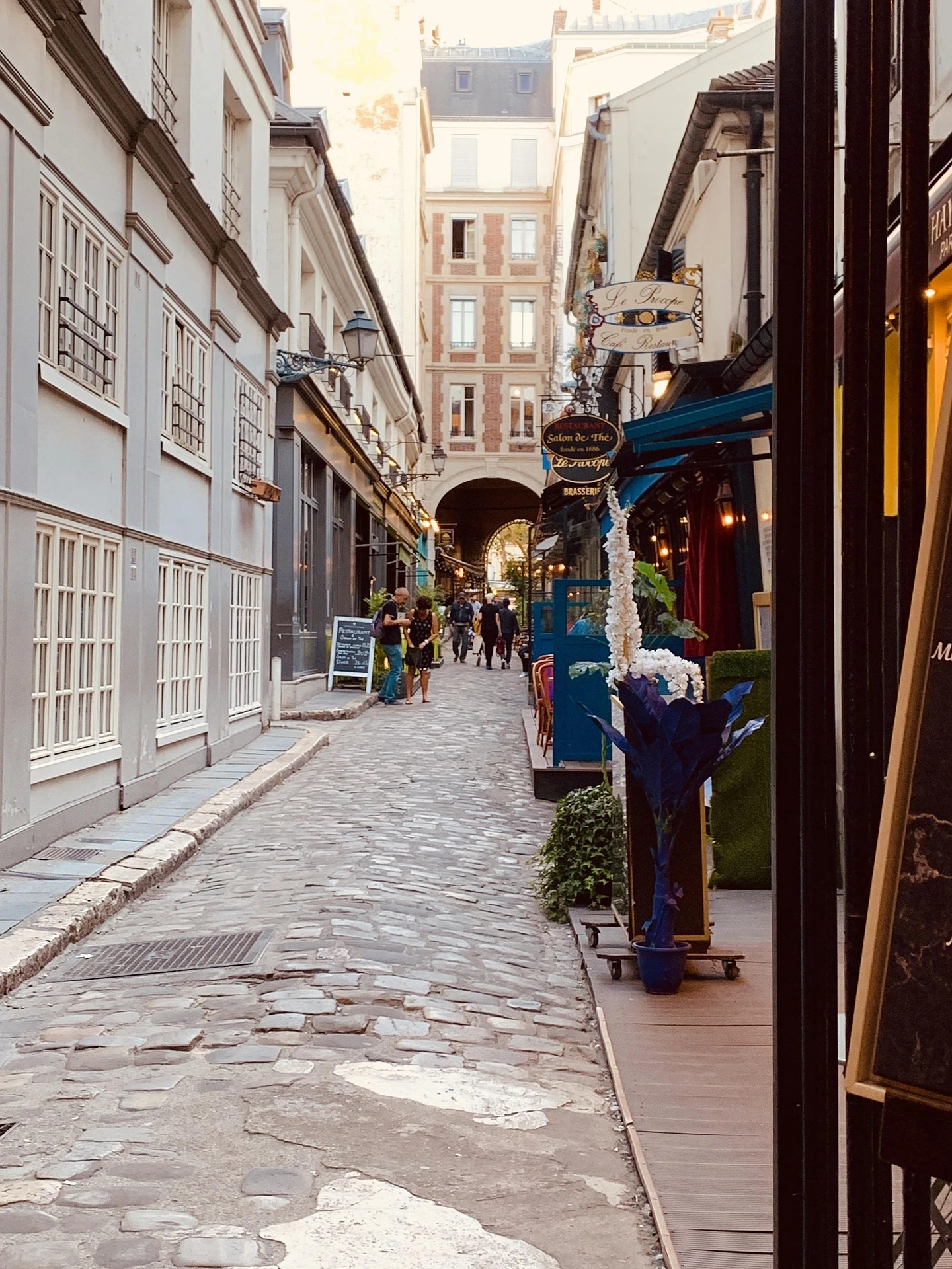 Petite rue du Quartier Latin à Paris, animée et pleine de charme, bordée de cafés et de librairies au cœur historique de la capitale. Photo publiée sur monsieurdefrance.com.