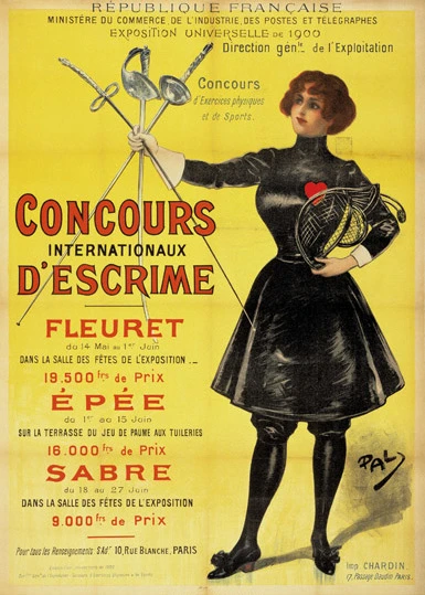 Les femmes apparaîssent sur l'affiche des Jeux Olympiques de Paris en 1900. Elles peuvent participer ce qui ne ravit pas Pierre de Coubertin. 