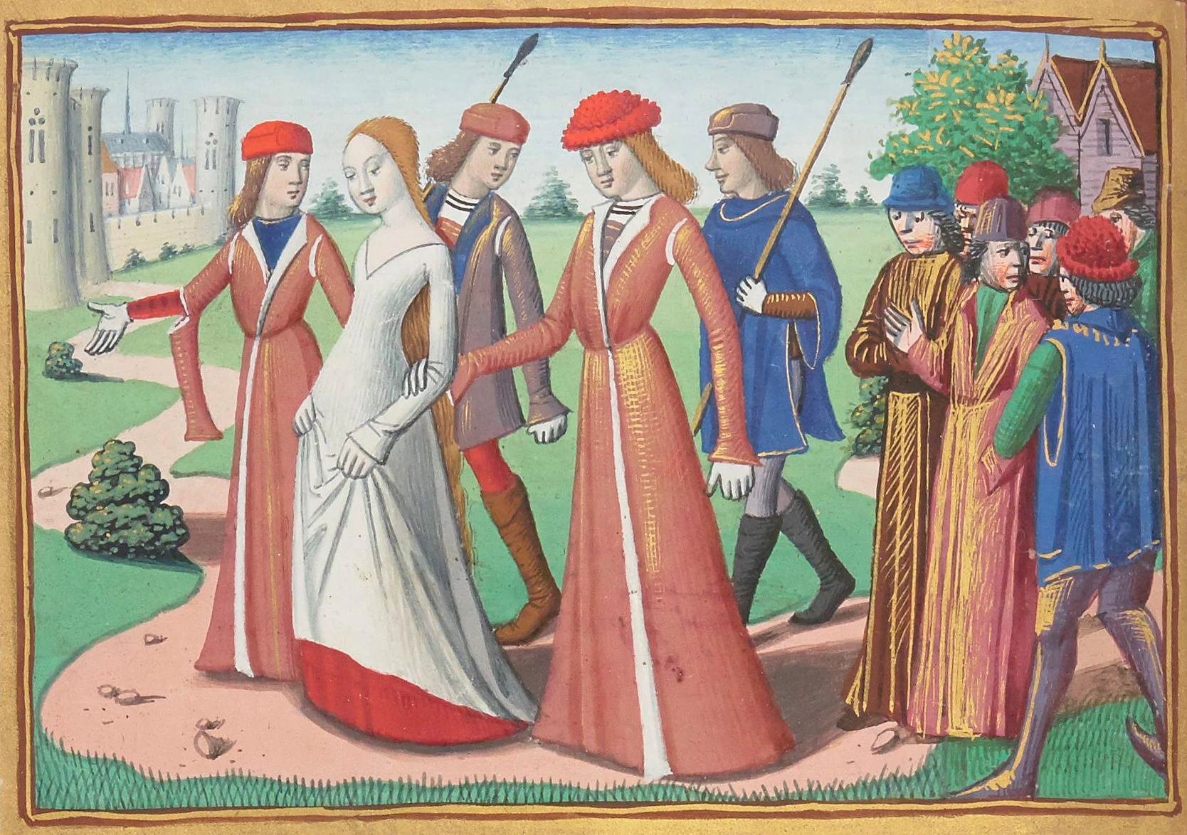 Jeanne d'Arc est présentée à Charles VII / Par Anonyme — Cette image provient de la bibliothèque en ligne Gallica sous l'identifiant ARK btv1b105380390/f122, Domaine public, https://commons.wikimedia.org/w/index.php?curid=5833351